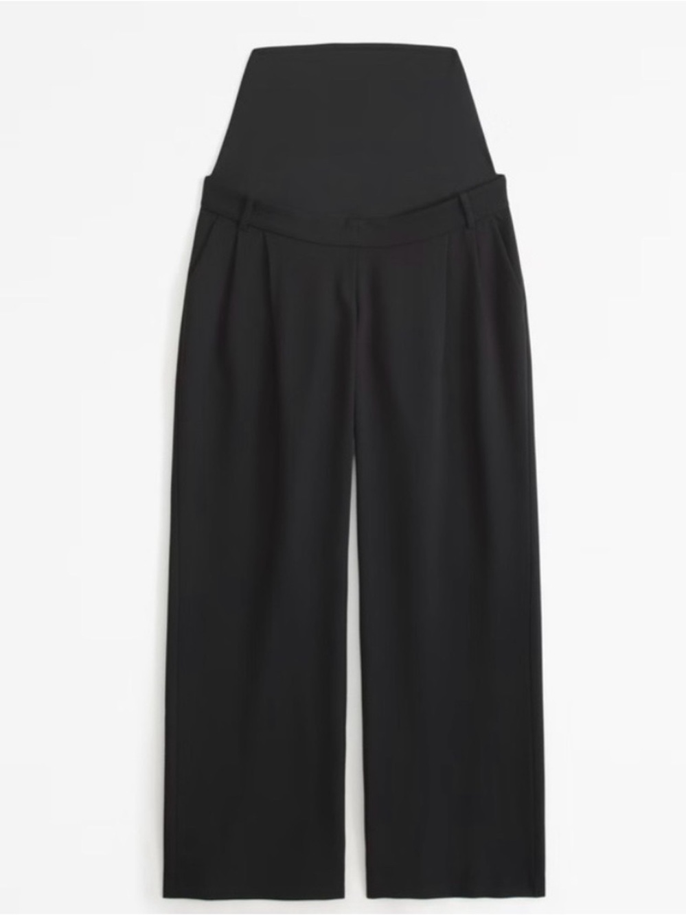 NEW Abercrombie & Fitch Black Maternity Wide Leg Trouser Pants Women Size 30 10